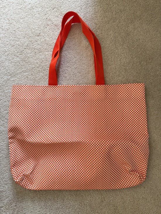 Crate&Barrel Handbags - Crate&Barrel Orange Patterned Tote